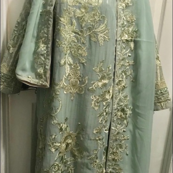 Gray georgette with gold work - Picture 1 of 2